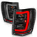 ANZO 1999-2004 Jeep Grand Cherokee LED Tail Lights w/ Light Bar Black Housing Clear Lens