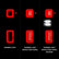 ANZO 19-21 Chevy Silverado Work Truck Full LED Taillights Blk Housing Smoke Lens G2 (w/C light Bars)