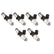 Injector Dynamics 1050X Injectors 14mm (Grey) Adaptor Top - (Silver) Bottom Adapter (Set of 6)